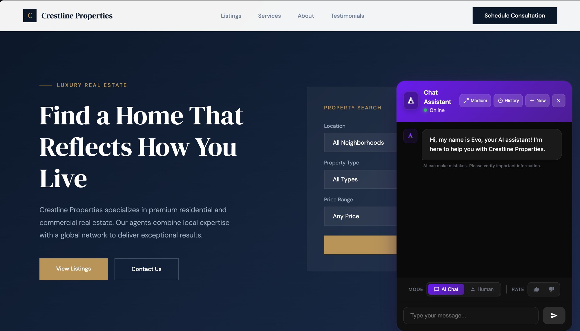 AI Chatbot for Real Estate